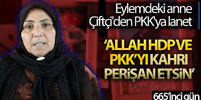 Eylemdeki anne Çiftçi'den PKK'ya lanet