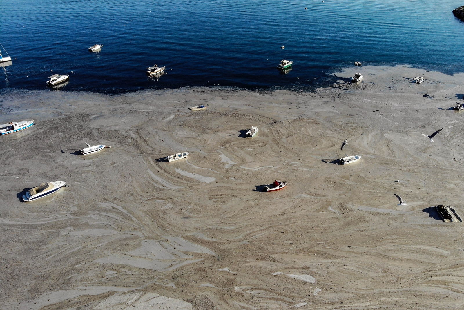 Felaketin son hali havadan görüntülendi