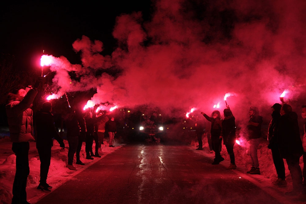 Fenerbahçe kafilesine Sivas’ta coşkulu karşılama