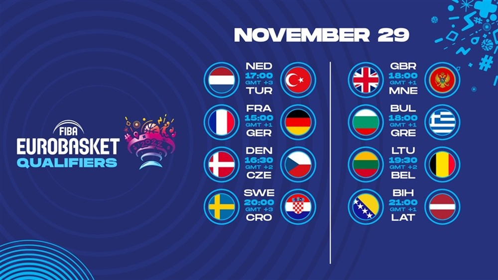 FIBA EuroBasket 2022 Elemeleri’nin programı belli oldu