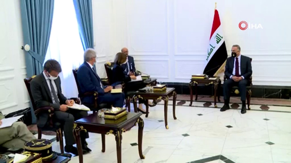 Fransa Savunma Bakanı Parly, Irak Başbakanı El-Kazımi tarafından kabul edildi