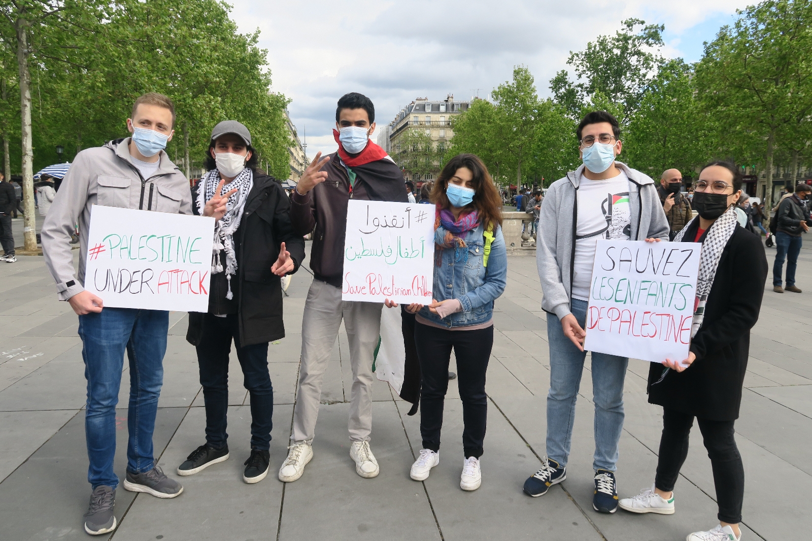 Fransız sendikalarından Filistin’e destek protestosu