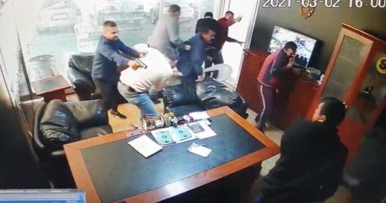 Galerideki kanlı saldırı kamerada