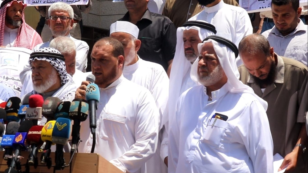 Gazze’de alimler, Rahmet Kapısı Mescidi’nin kapatılmasını protesto etti