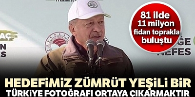 Geleceğe Nefes Olacak İlk Fidanı Cumhurbaşkanı Erdoğan Toprakla Buluşturdu