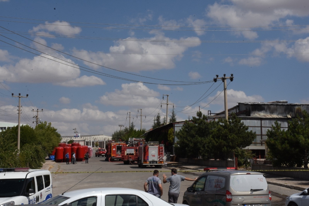 Genleşme tankı imalatı fabrikasında yangın