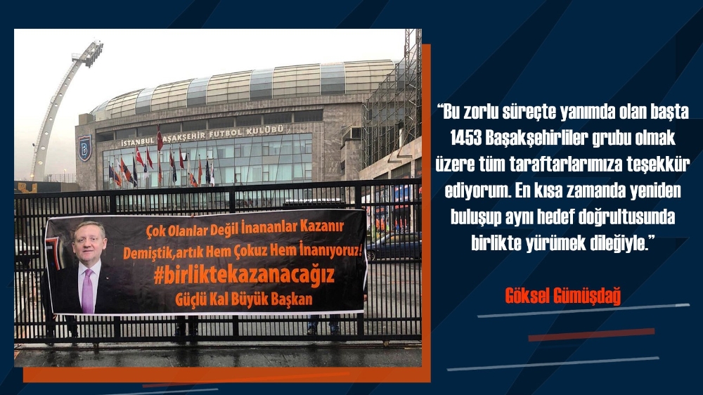 Göksel Gümüşdağ’dan taraftara teşekkür