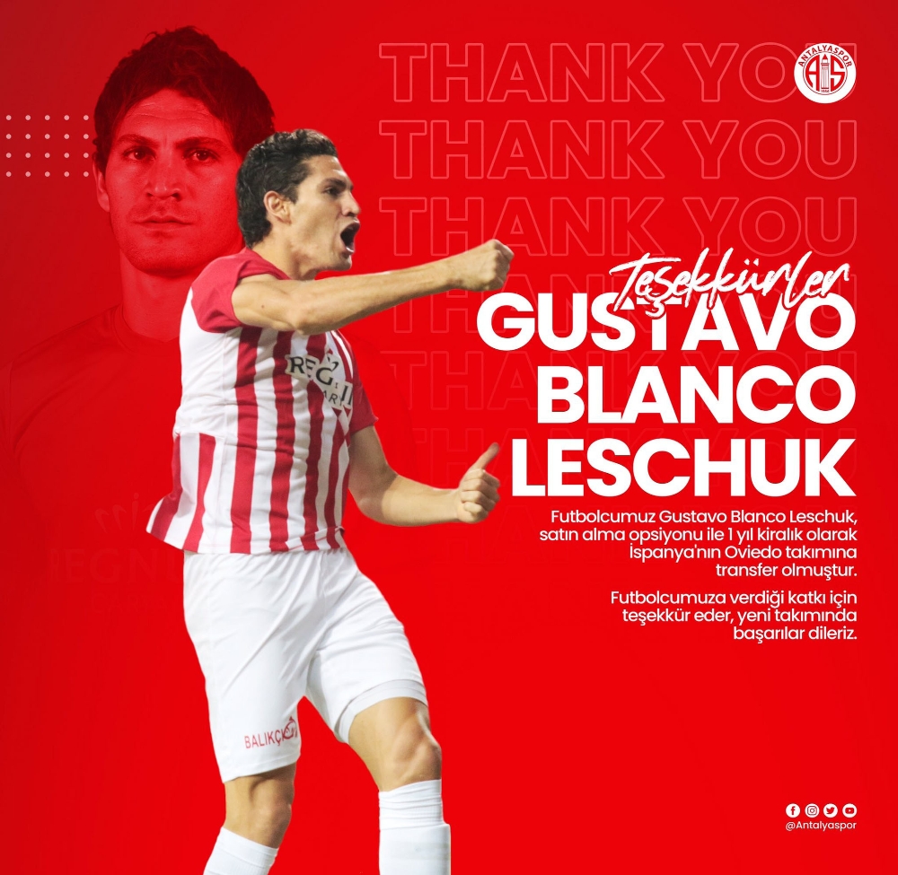 Gustavo Blanco Leschuk, İspanya’ya transfer oldu