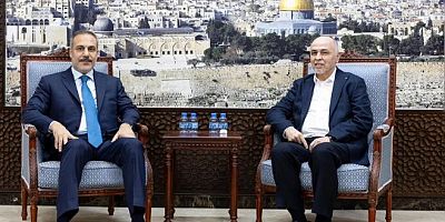  Hakan Fidan Hamas üyeleriyle görüştü.. Mescid-i Aksa detayı...