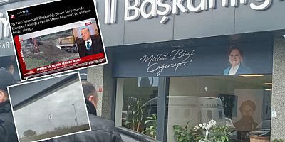 Halk TV İYİ Parti binasına açılan ateşin sorumlusu olarak Cumhurbaşkanı Erdoğan’ı gösterdi