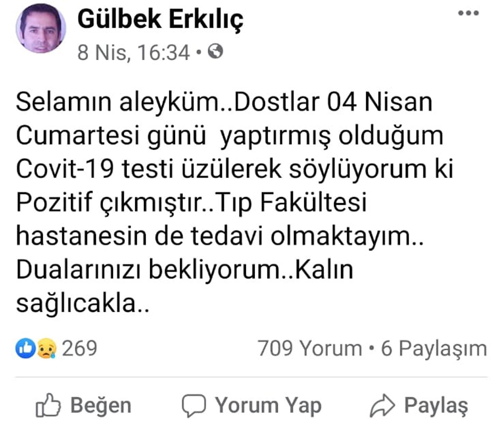 Hastanede olduğunu bildirdi, son paylaşımı oldu