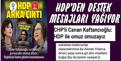 HDP Canan Kaftancıoğlu'na destek çıktı 