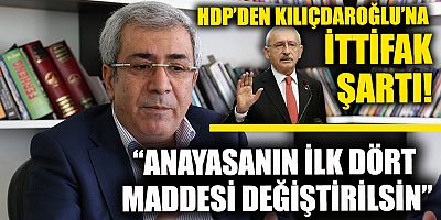 HDP'den 'ittifak' şartı:Anayasanın ilk dört maddesi değiştirilsin