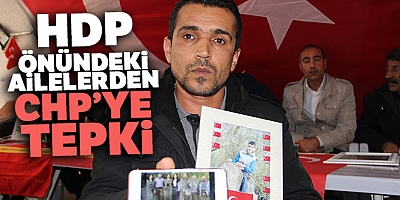 HDP önündeki ailelerden CHP’ye tepki