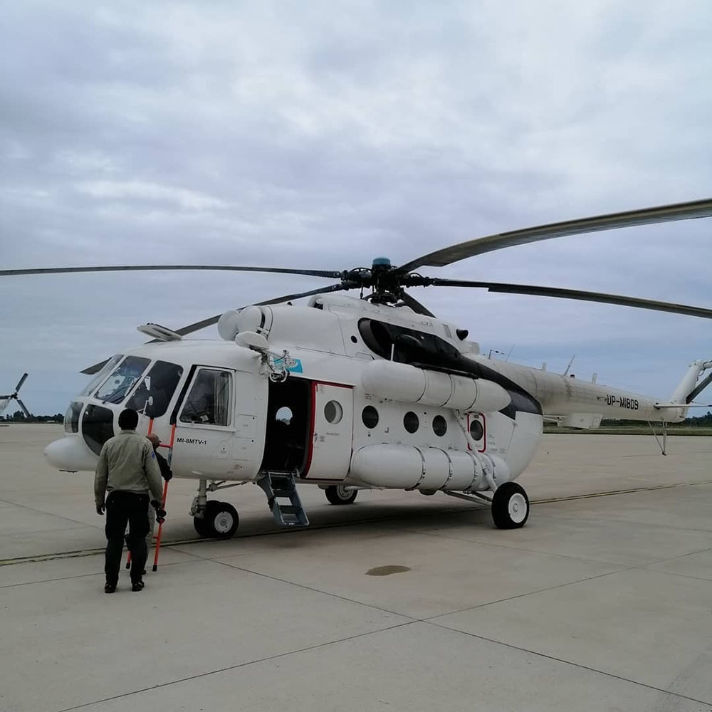Helikopter ve personelleri Milas’tan ayrıldı