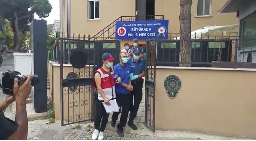 Heybeliada’da yangın çıkardığı iddia edilen şüpheli adliyeye sevk edildi