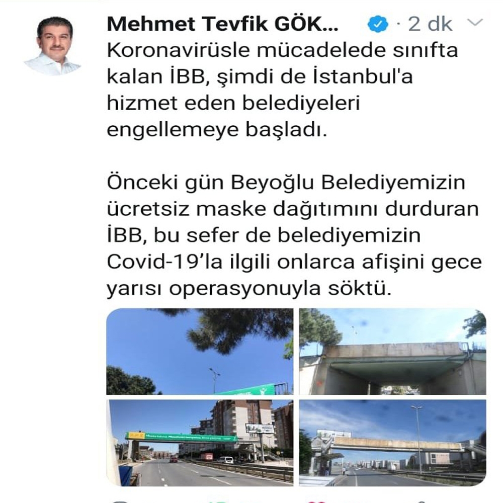 İBB, Esenler Belediyesi’nin korona virüs afişlerini söktü