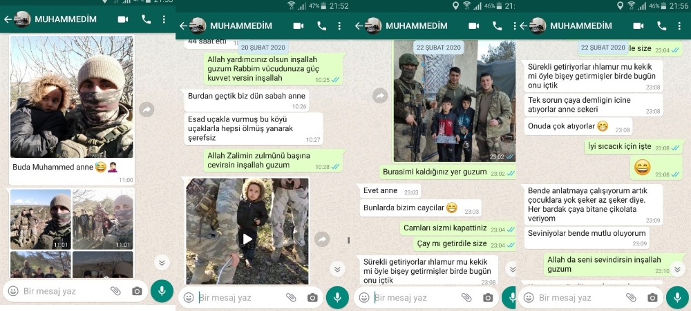 İdlip’de rejimin bombaladığı köydeki çocukların dramı şehidin mesajlarında