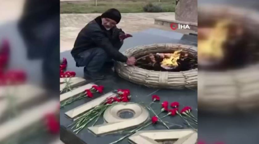 İkinci Dünya Savaşı anıtında mangal yapan kişi tutuklandı