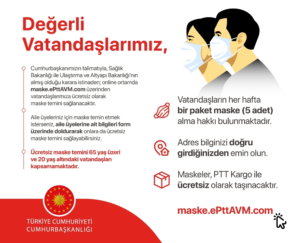 İletişim Başkanı Altun: ”20-65 yaş arası vatandaşlarımıza maske dağıtılacaktır”