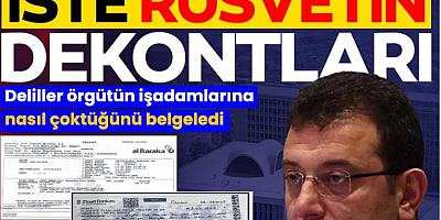 İmamoğlu suç örgütü.. İşte rüşvetin dekontları!