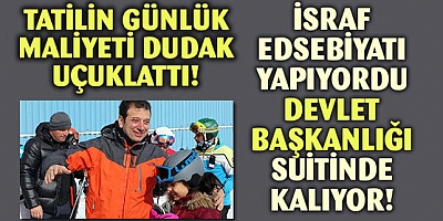 İmamoğlu tepkilere rağmen Palandöken’de tatile devam ediyor