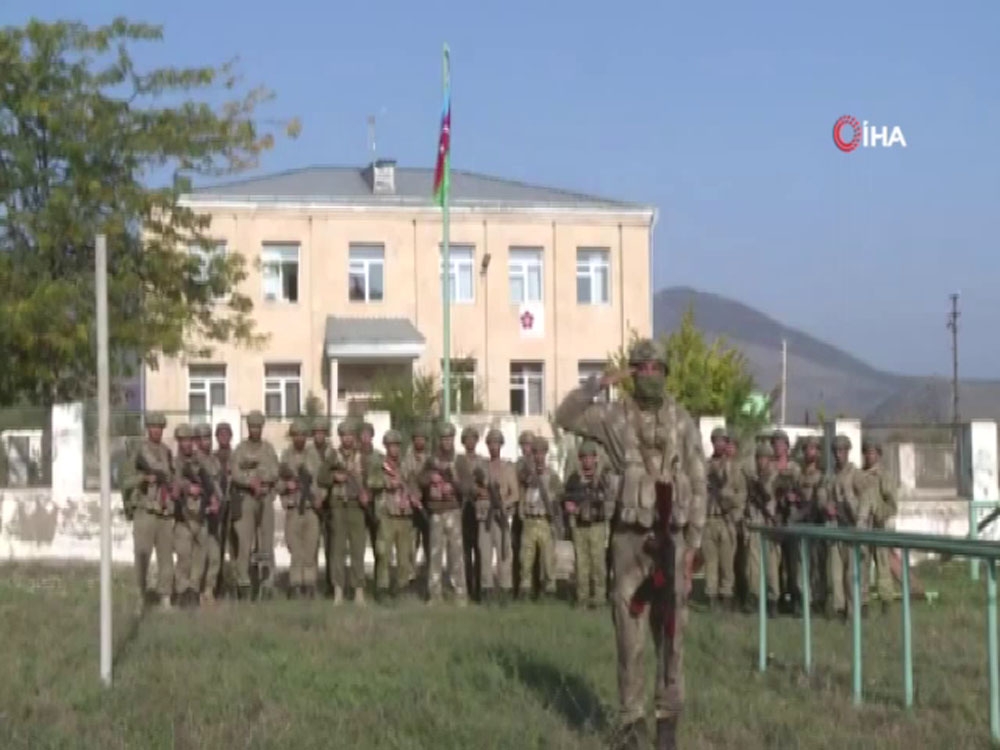 işgalden kurtarılan Zengilan şehrine Azerbaycan bayrağı dikildi