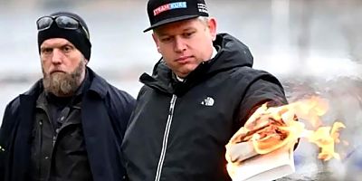 İslam düşmanı Rasmus Paludan, Kur'an-ı Kerim'i yaktı