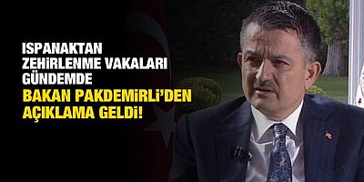 Ispanaktan zehirlenme vakalarına ilişkin Bakan Pakdemirli'den açıklama 