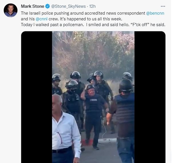 İsrail güçleri, Kudüs’te CNN muhabirini tartakladı