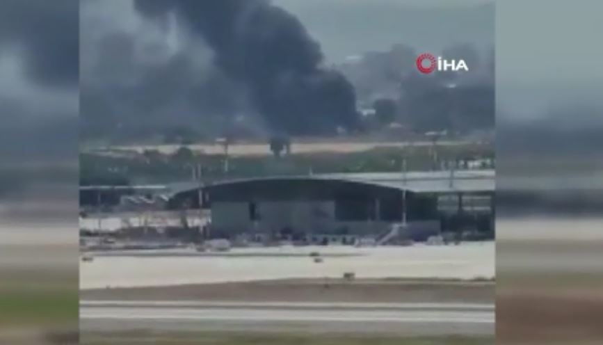 İsrail’de Ben Gurion Uluslararası Havaalanı yakınlarında yangın