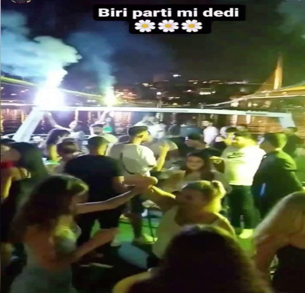 İstanbul Boğazı’nda salgına rağmen “korona virüs partileri” kamerada