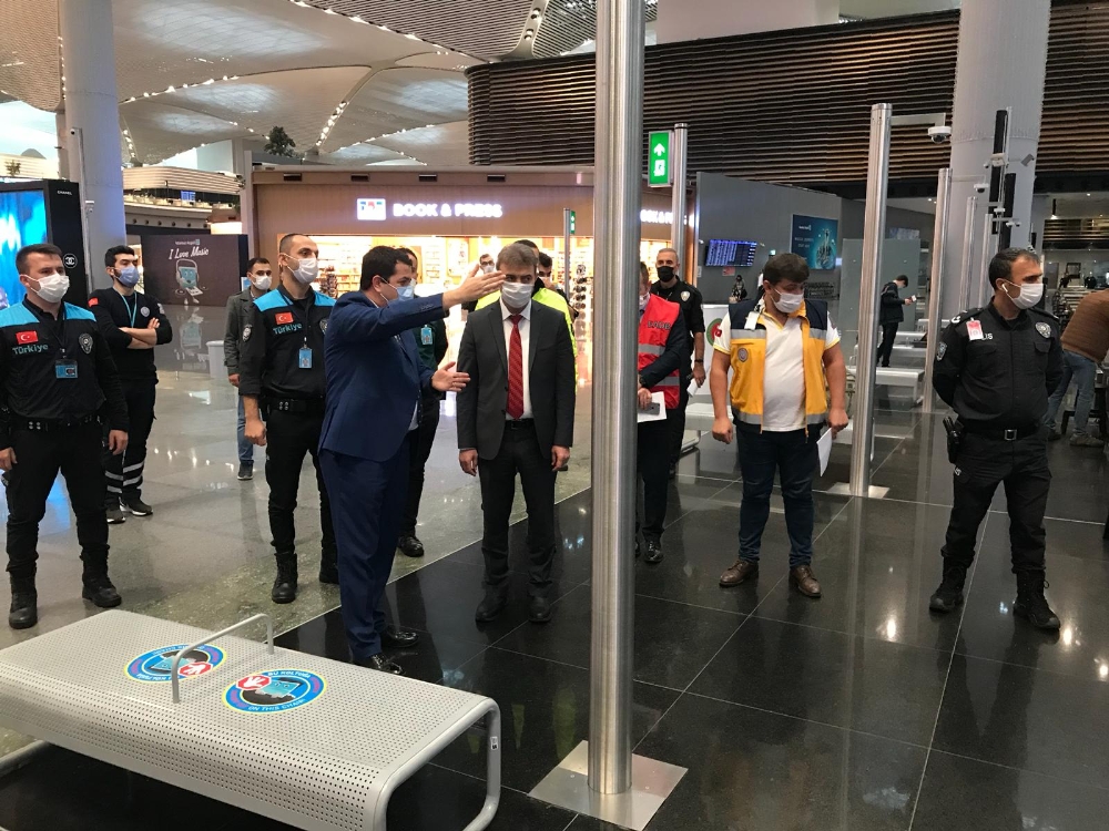 İstanbul Havalimanı’nda korona virüs denetimi