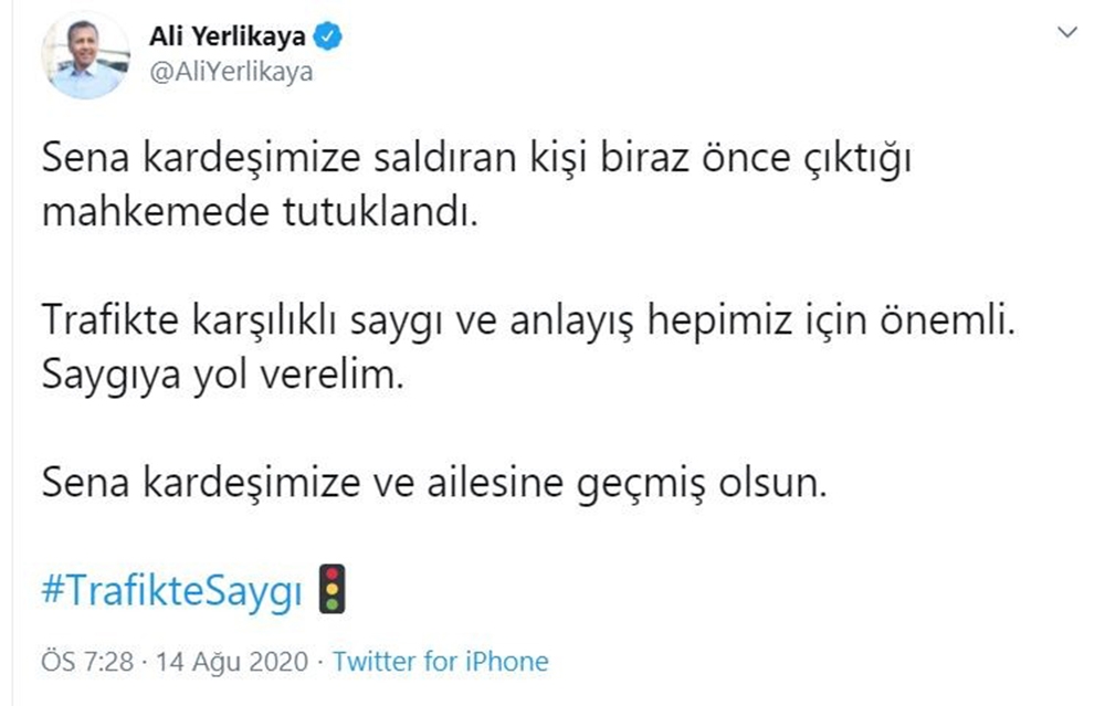 İstanbul Valisi, trafikte tartıştığı kadına saldıran şüphelinin tutuklandığını duyurdu