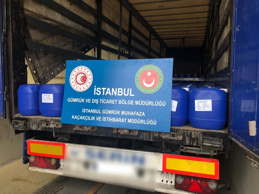İstanbul ve Hatay’da 85 ton sülfürik asit ele geçirildi
