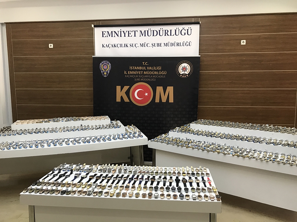 İstanbul’da kaçak saat operasyonu: 6 bin kol saati ele geçirildi