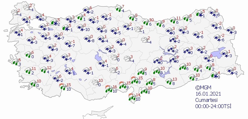 İstanbul’da kar yağışı yarın başlayacak