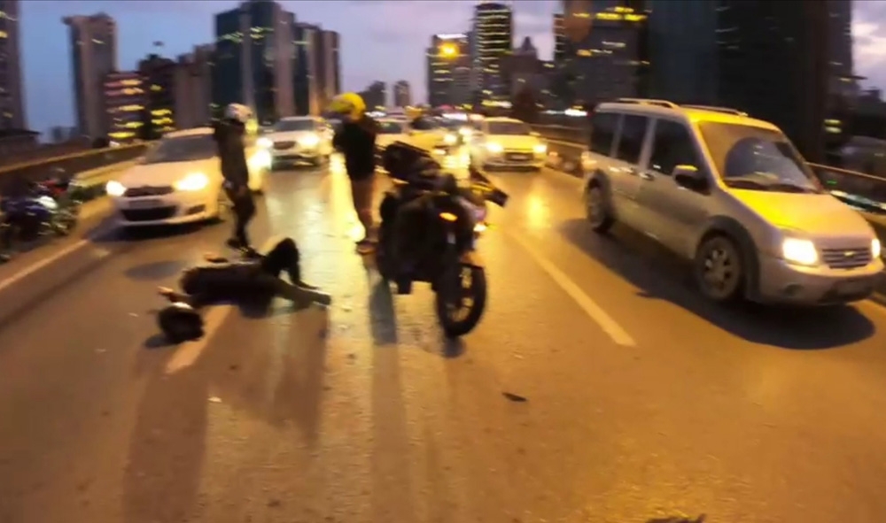 İstanbul’un göbeğinde feci kaza kamerada