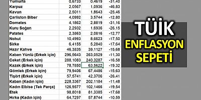 İşte herkesin merak etitği TÜİK'in enflasyon sepeti
