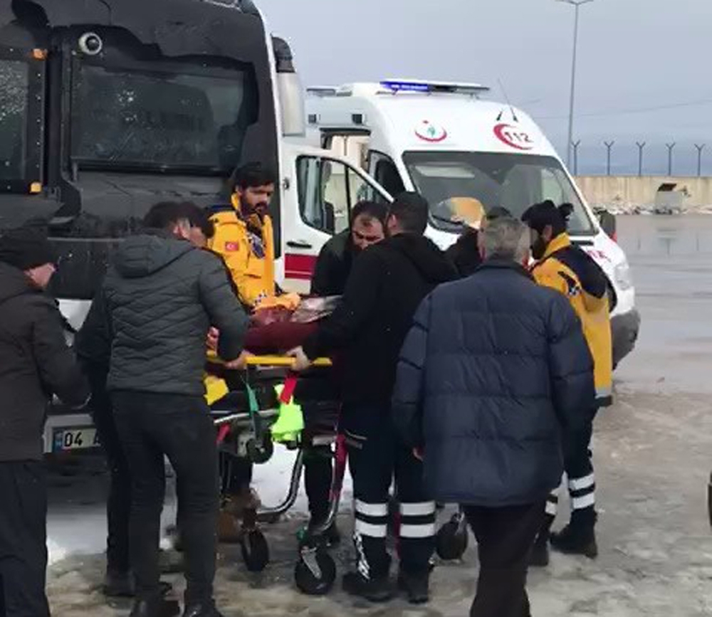 İşte saldırıya uğrayan servis otobüsü