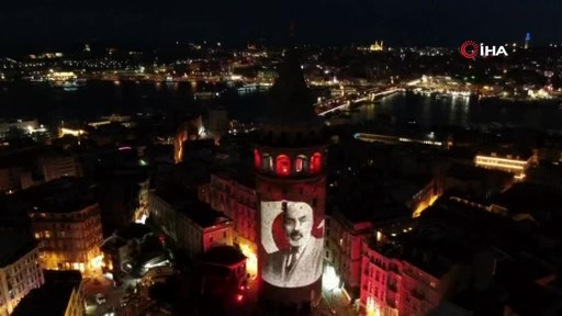 İstiklal Marşı’nın 100. yılına özel Galata Kulesi’nde video mapping gösterisi