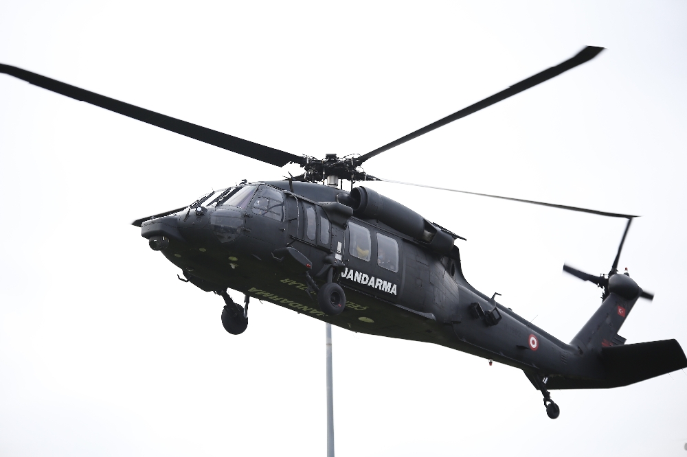 Jandarmadan helikopterli korona virüs denetimi