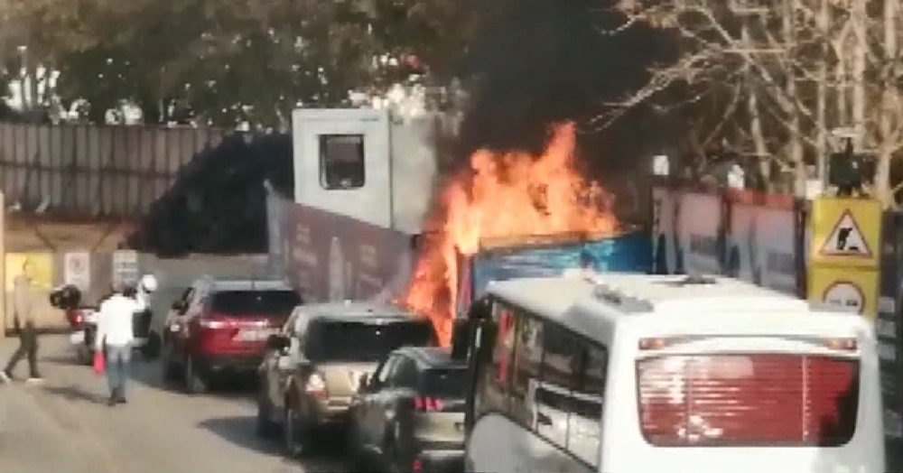 Kadıköyde Korkutan Patlama Anı Kamerada