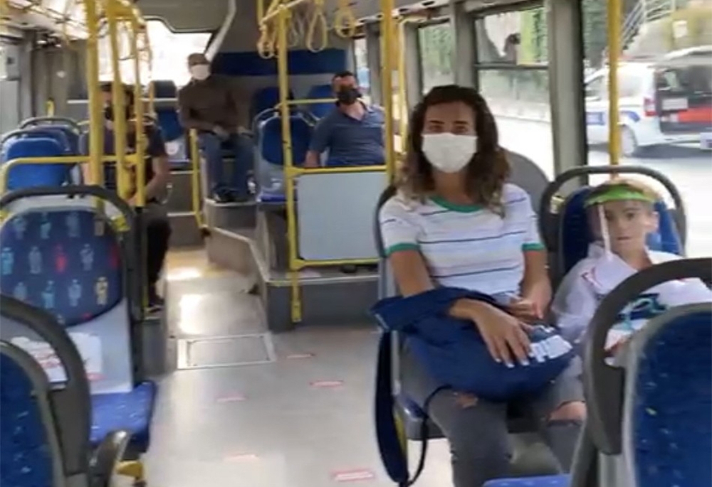 Kağıthane’de toplu taşıma araçlarında maske ve mesafe denetimi