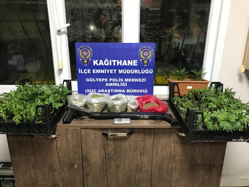 Kağıthane’de uyuşturucu madde satan karı kocaya polis baskını