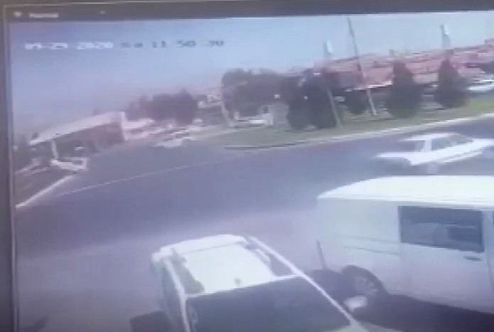 Kahramanmaraş’ta trafik kazası kamerada