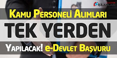 Kamu kurumlarının personel alımları e-Devlet'ten yapılacak