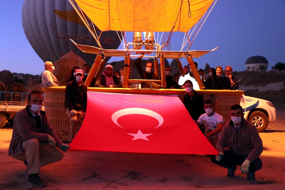 Kapadokya’da 30 Ağustos Zafer Bayramı gökyüzünde kutlandı