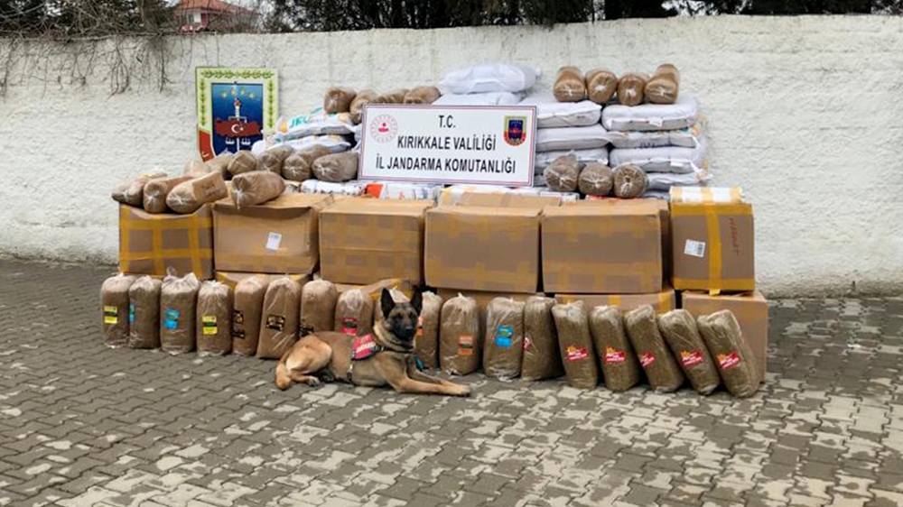 Kargo nakliye kamyonunda 3 ton kaçak tütün ele geçirildi