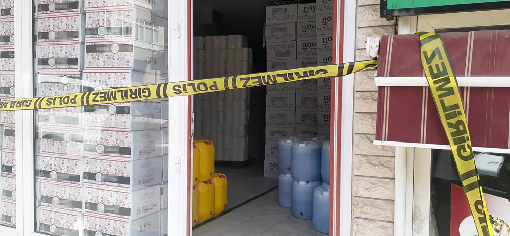 Keçiören’de 3 ton sahte dezenfektan ele geçirildi